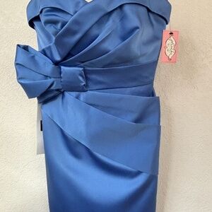 NWT Phoebe Strapless Blue Minidress Size 4